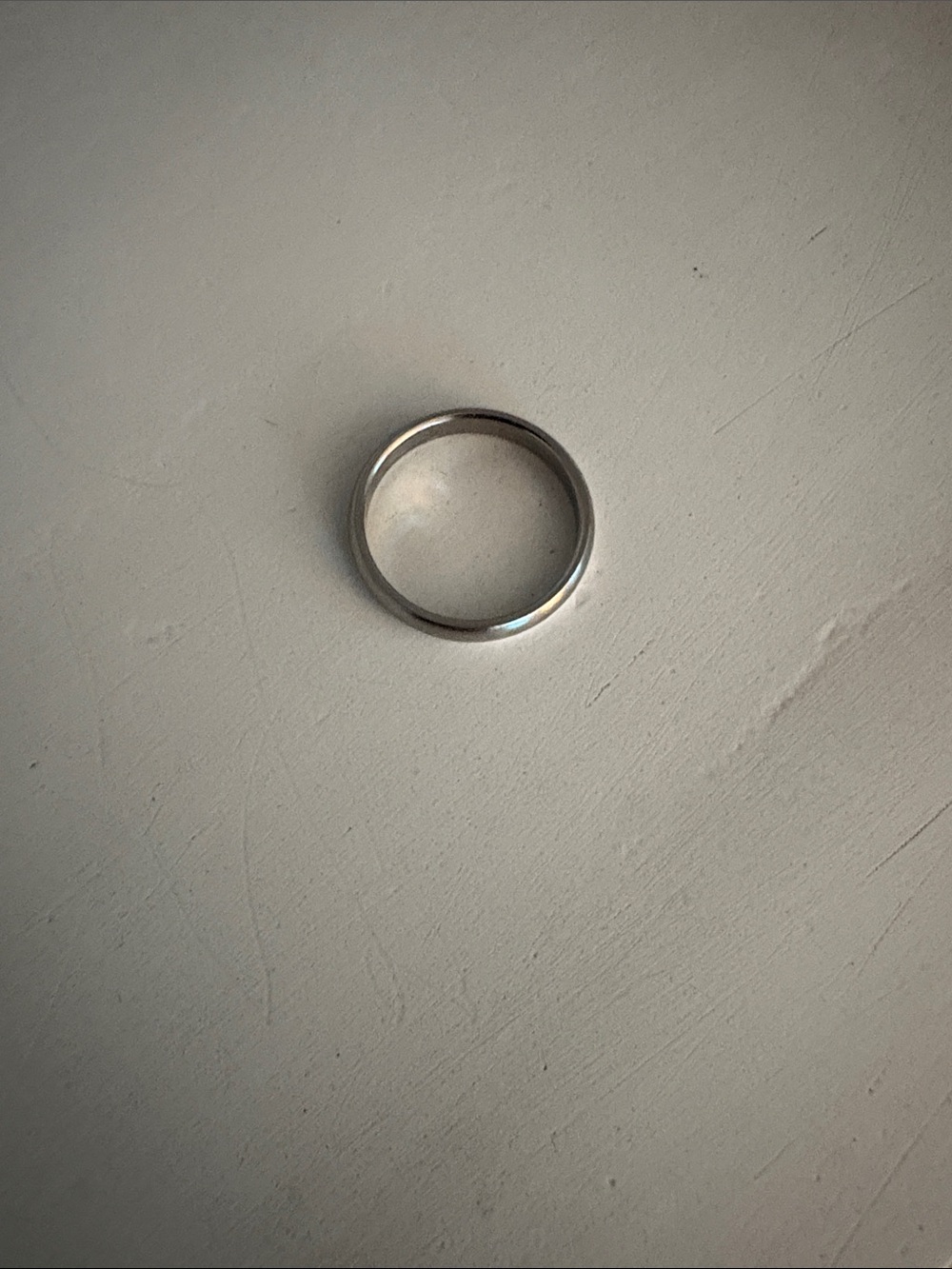 14k White Gold Band Ring Size 4.75 - Picture 2 of 6